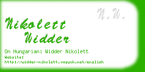 nikolett widder business card
